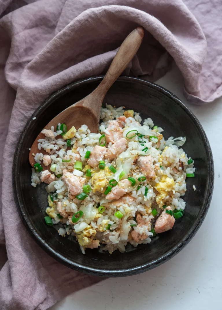 Easy Salmon Fried Rice with Egg