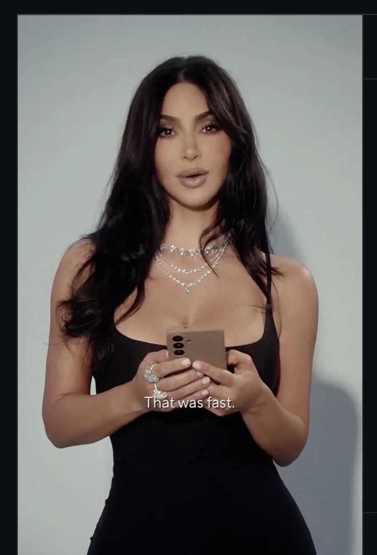 Kim Kardashian Sparks Speculation After Appearing With Samsung Galaxy Device in Teaser for New Skims and DoorDash Collaboration